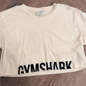 Gymshark White Cropped Workout Shirt